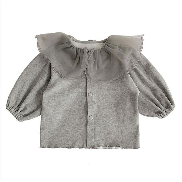 

toddler baby girls jacket coat children kids girl korean lace windbreaker single breasted jackets for clothes autumn, Blue;gray