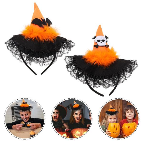 

party hats 2 pcs festival orange headdress holiday hair decors