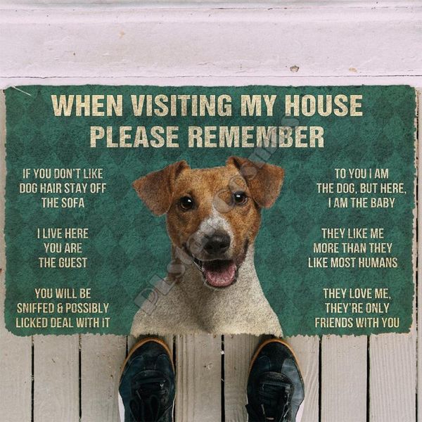 

carpets please remember jack russell terrier house rules custom doormat indoor non slip door floor mats decor porch