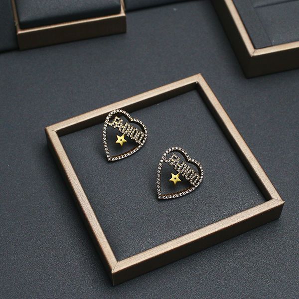 

d earrings net red love earrings for women, Golden;silver