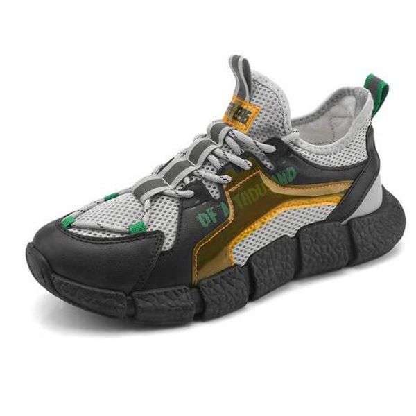 

functional men casual shoes four seasons mesh lace up breathable non-slip outdoor sports zapatillas hombre, Black