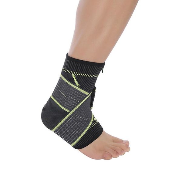 

ankle support 1 pc sports brace running compression strap sleeves 3d weave elastic bandage foot protective gear gym fitness, Blue;black