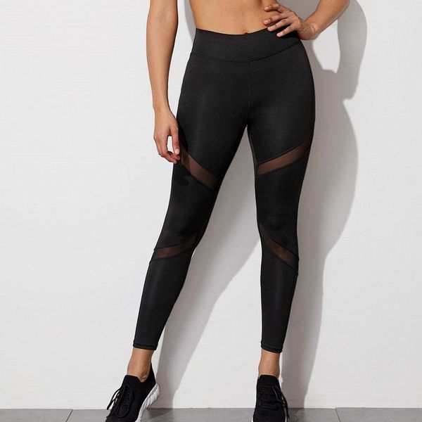 

yoga outfit uniooo women sport pants breathable hollow leggings high elastic gym patchwork hips push up