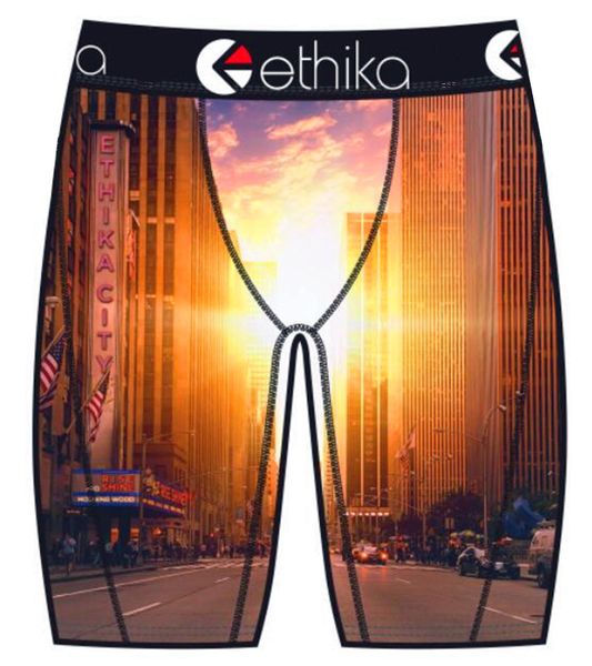

1high-quality ethika men underpants boxers shorts mens underwear quick dry briefs graffiti printing swim trunks swimming pants random styles, Black;white