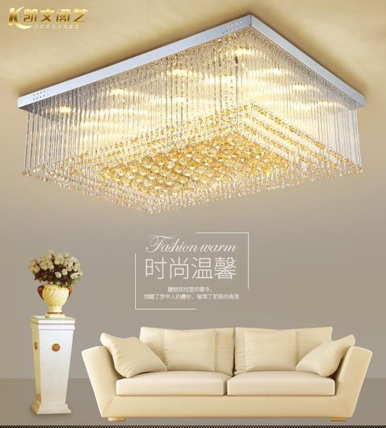 

ceiling lights crystal lamp living room lighting atmosphere modern minimalist rectangular led