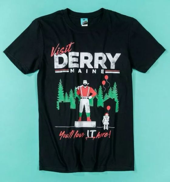 

official it inspired visit derry maine black t-shirt, White;black