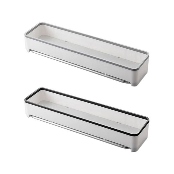 

towel racks home storage tray with extendable bar kitchen&bathroom dual-purpose shelf