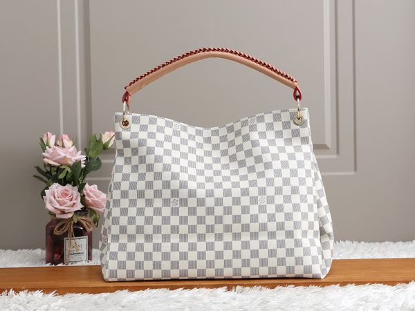 

100% quality lv louis bag vitton splicing high capacity shopping bag classic shoulder bags clutch handbags leather cross, Red;black