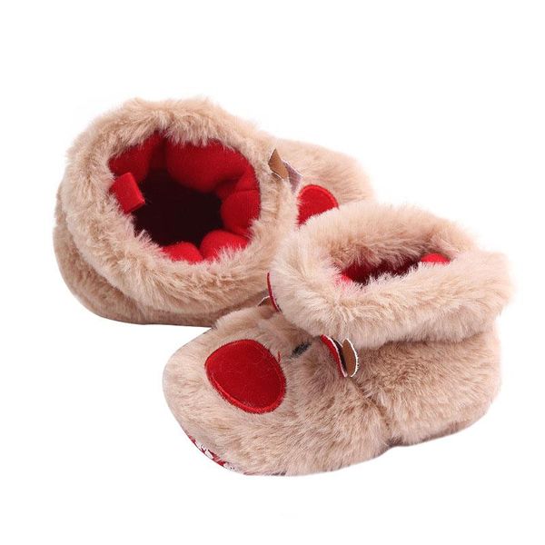 

first walkers winter warm baby girls boys shoes cute muply christmas elk cartoon deer born lovely anti-slip footwear