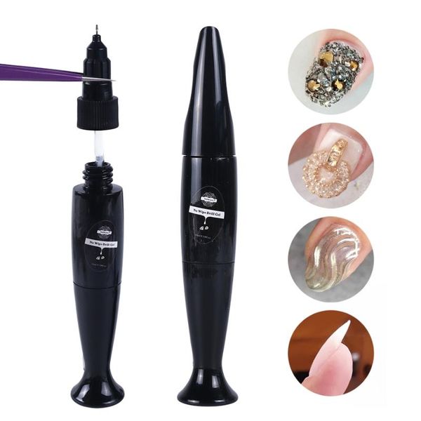 

nail gel 10ml 4 in 1 glue for false tips builder uv art poilsh decoration adhesive caulking needle tools pp953, Red;pink