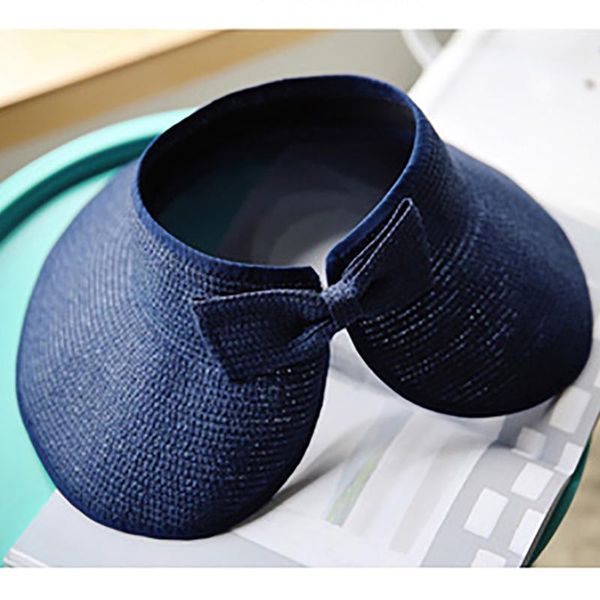 

wide brim hats lamaxpa women summer visors hat foldable sun large beach straw chapeau femme uv protection cap, Blue;gray