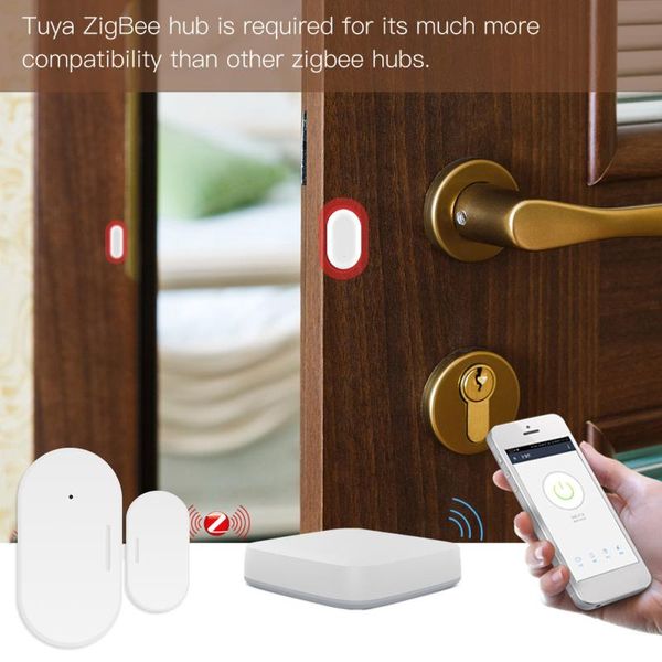 

smart home control tuya zigbee window door gate sensor detector life us security alarm system