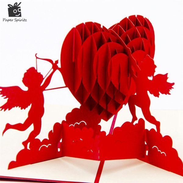 

gift cards 3d pop up birthday greeting postcards custom heart blank vintage invitation mariage love letters messages 8by7