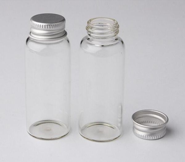 600 x 25 ml transparente Glasflaschen mit Schraubhals und Aluminiumkappe, 25 ml Glasfläschchen, Probenfläschchen, Großhandel SN5895