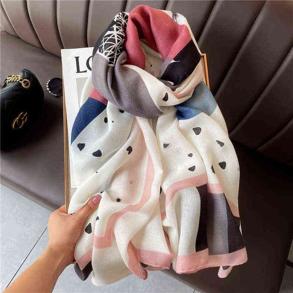 

scarves autumn shawl with fashionable spring autumn women's cotton and hemp dual purpose, thin winter silk scarf, long scarf, Blue;gray