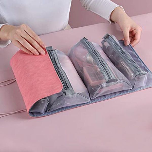 

cosmetic bags & cases 1pcs women men makeup bag simple travel organizer fashion necessary small large black toiletry pouch