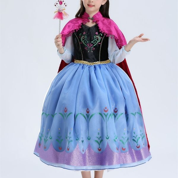 

snow princess anna aisha sister dress halloween costume, Red;yellow