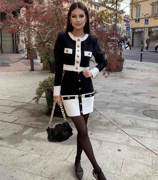 

dress black women's dresses, winter wear, designer buttons, striped skirt, celebrity, party, street, 2021 ewz6