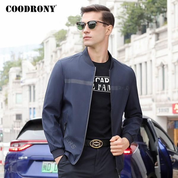 

men's jackets coodrony brand bomber jacket men spring autumn streetwear fashion casual stand collar coat mens and coats clothing p8008, Black;brown