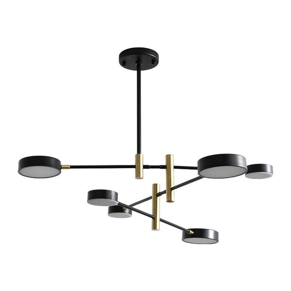 

pendant lamps simple lights restaurant personality modern design led nordic living room home iron art hall rotating lighting fixture