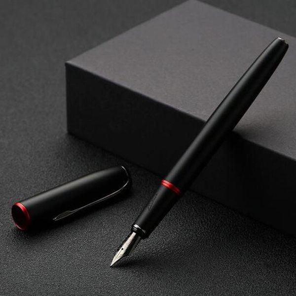 

picasso 916 pimio exquisite black metal fountain pen titanium ef/m/bent nib 0.38/0.6/1.0mm matte barrel for office writing pens