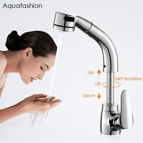 

bathroom sink faucets pull out faucet basin mixer 360 rotatable with lift up and down function