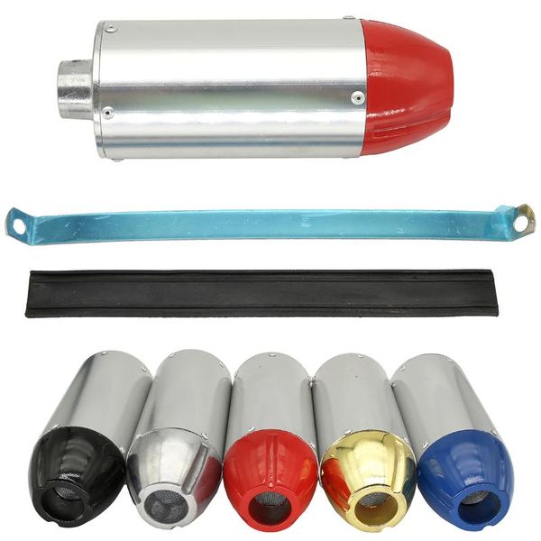 

motorcycle exhaust system motocross 28mm pipe muffler with clamp forr crf50 ssr thumpstar 90cc 110cc 125cc dirt pit bike accessories