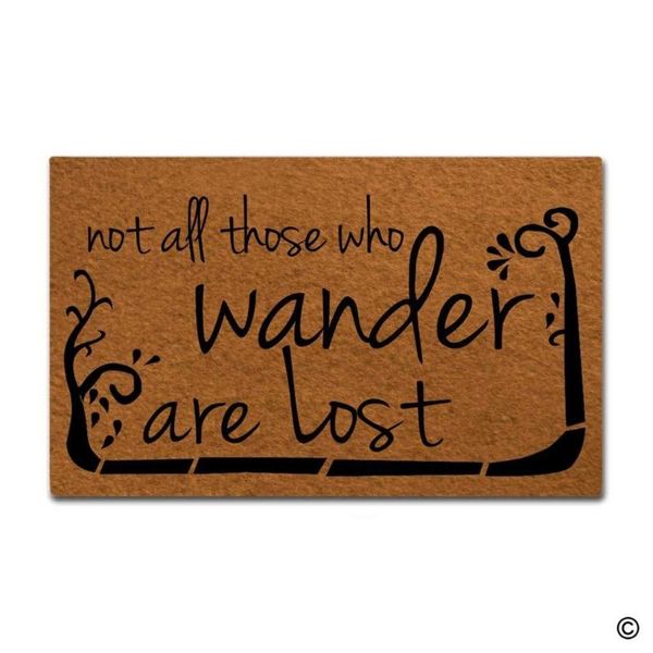 

cushion/decorative pillow doormat entrance floor mat funny not all those who wander are lost door