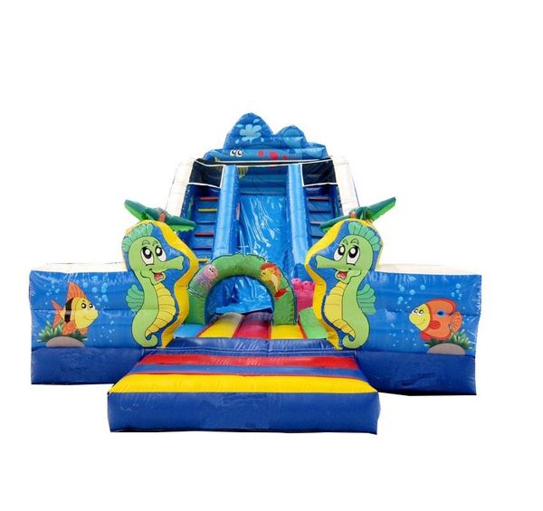 

commercial inflatable double slide bouncer used playground outdoor fun for kids and adlut games & activities