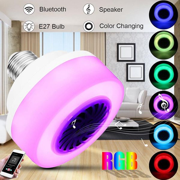 

ac100-240v holiday atmosphere lamp rgb color changing with music wireless bluetooth speaker e27 bulb festival lighting led strings