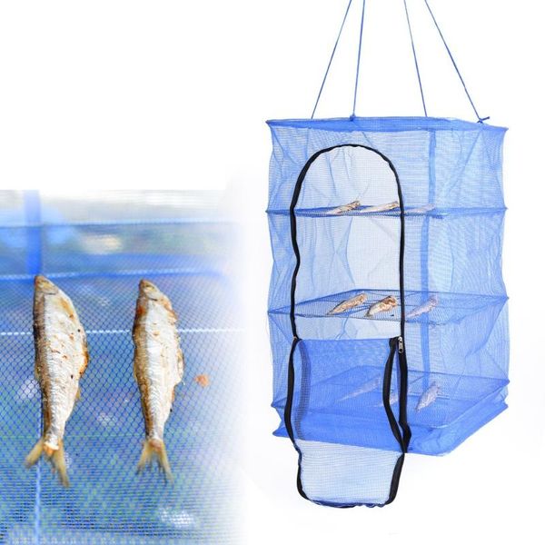

fishing accessories 50 x 65cm fish drying net durable rack folding hanging vegetable mesh