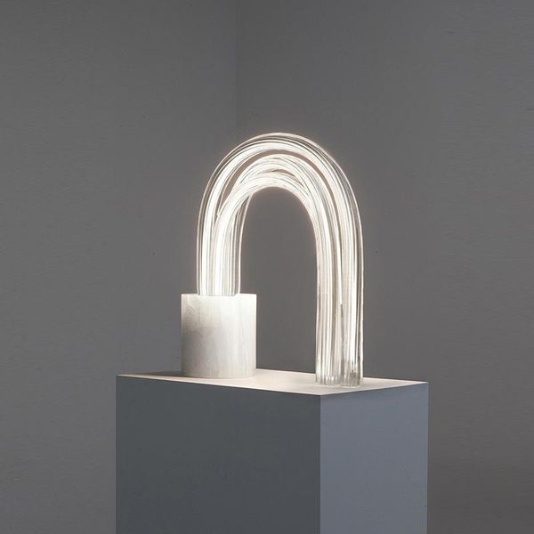

table lamps postmodern personality creative living room bedroom bedside marble base transparent arched lamp designer