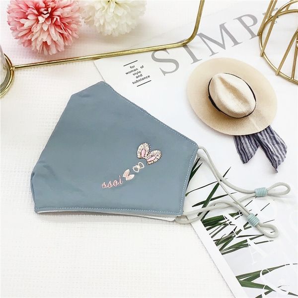 

fashion fashion brand printed mask women's three-dimensional washable cartoon spring and summer dust, sun, uv