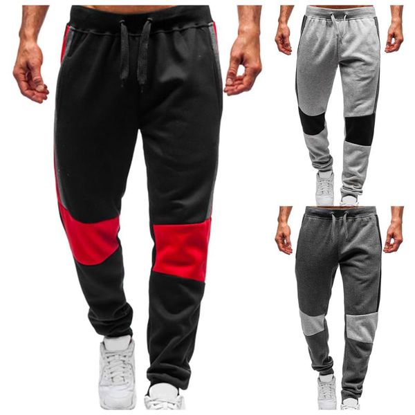 Calças masculinas Homens Esporte Fitness Training Running Sweatpants Macho Movimentar Calça Com Bolso Lápis Escova De Escova Roupas Boy