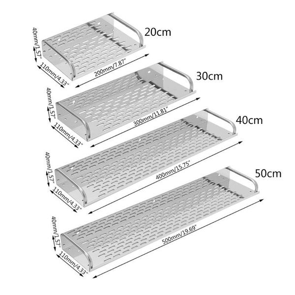 

bathroom shelves shower shelf shampoo holder kitchen storage rack organizer wall mounted type stainless steel