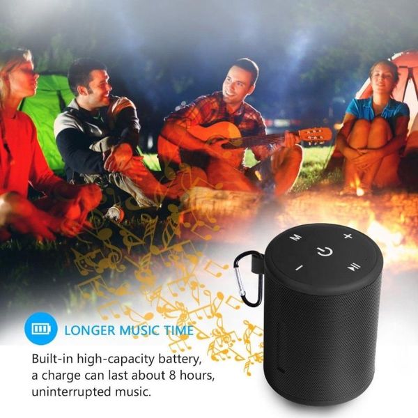 

mini waterproof wireless bluetooth portable speaker with carabiner outdoor stereo surround sound speakers