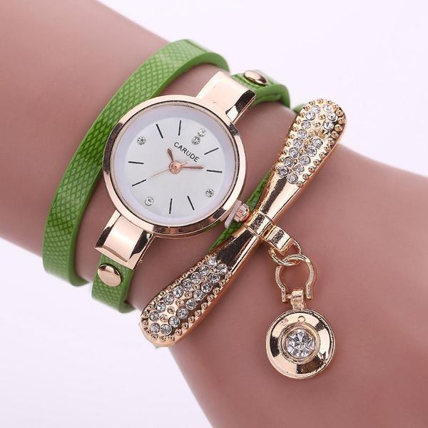 

wristwatches retro women wristwatch leather water pendant bracelet dial analog quartz wrist ladies watch watches clock zegarek damski, Slivery;brown