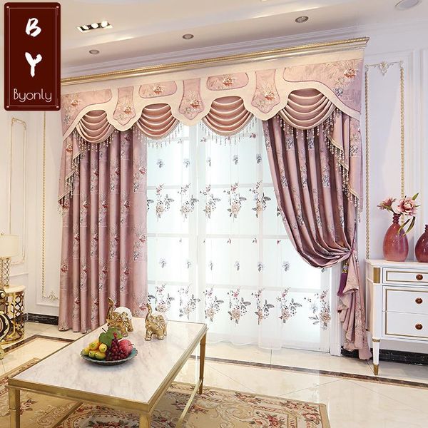 

curtain & drapes jacquard shading curtains modern european windows tulle high precision for living dining room bedroom