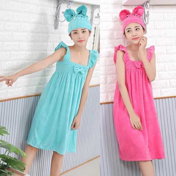 

towel [bath skirt + shower cap] absorbent tube bath female beauty sling can be used as pajamas