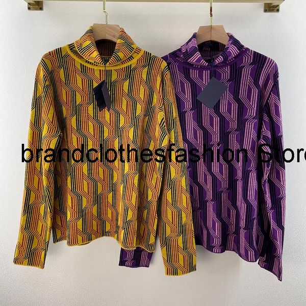 

women's sweaters geometric striped jacquard fashion soft 100% wool sweater women turtleneck loose pullover lady 2021 autumn win, White;black