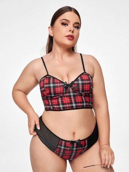 

plus tartan school girl costume set 25hu#, Black;white