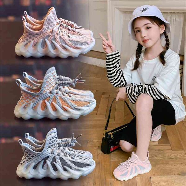 

boys' sneakers spring 2021 new soft soled casual shoes for children, Black;red