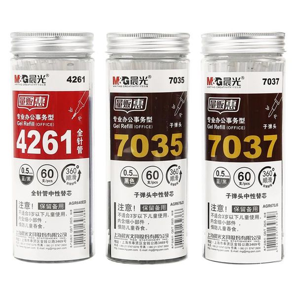 

m&g gel pen refill 0.5mm student office blue black mix agr670j6 refills, Black;red