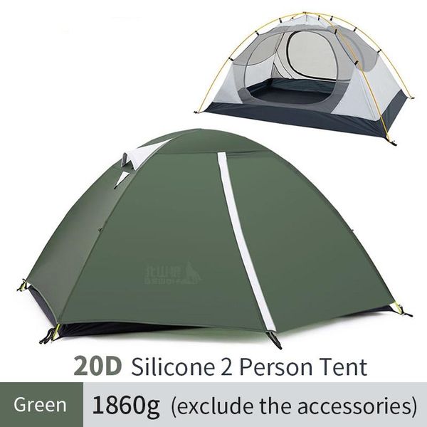 

tents and shelters ultralight camping tent 20d nylon silicone coated fabric 3 season 2 person upgraded waterproof tourist backpacking bswolf