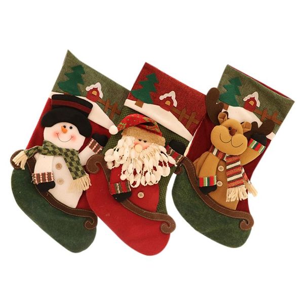 

christmas decorations socks gift bag tree decoration pendant supplies santa