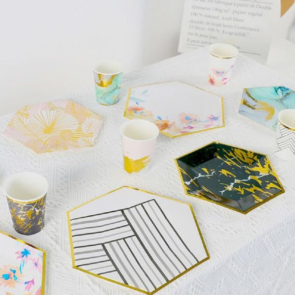 

dishes & plates 7" disposable tableware party picnic autumn outing paper plate dessert table children's birthday arrangement cake