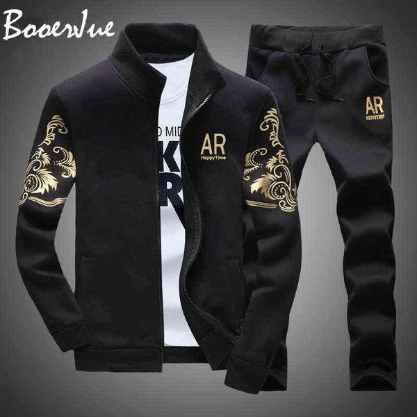 

brand tracksuit set 2 piece sweatshirt + sweatpants sweat suit set casual tracksuit men outfits jogger set tracksuit men -6xl g1209, Gray