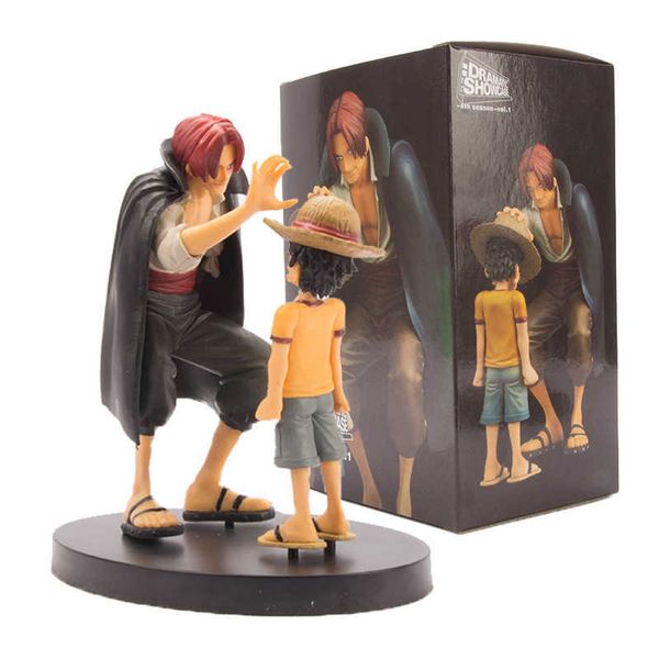 

red hair shanks straw hat luffy hands on classic touching scene ornaments