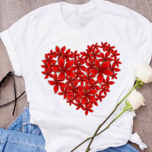 

men graphic flower floral heart shape couple sweet lover 90s lady female tees print mens, White;black