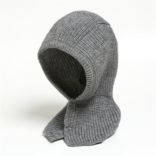

scarves knitted ring neck scarf women winter warm cap solid snood outdoor men magic hat collar bufanda 2021, Blue;gray